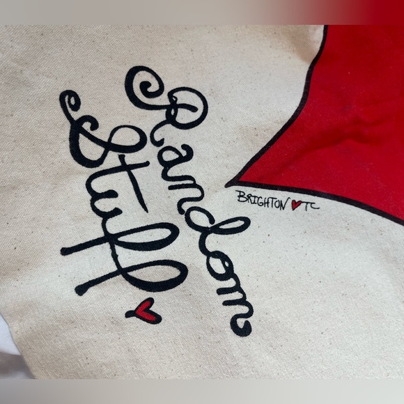 Brighton Random Stuff Drawstring Bag Canvas Travel Heart - Picture 7 of 12